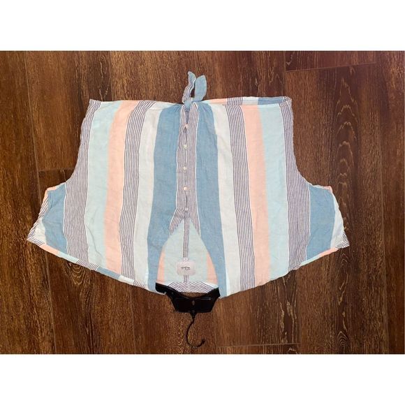 RAILS Thea Stripe Tie Front Top In Highland Stripe, Size Large, MSRP $148 - Picture 10 of 12